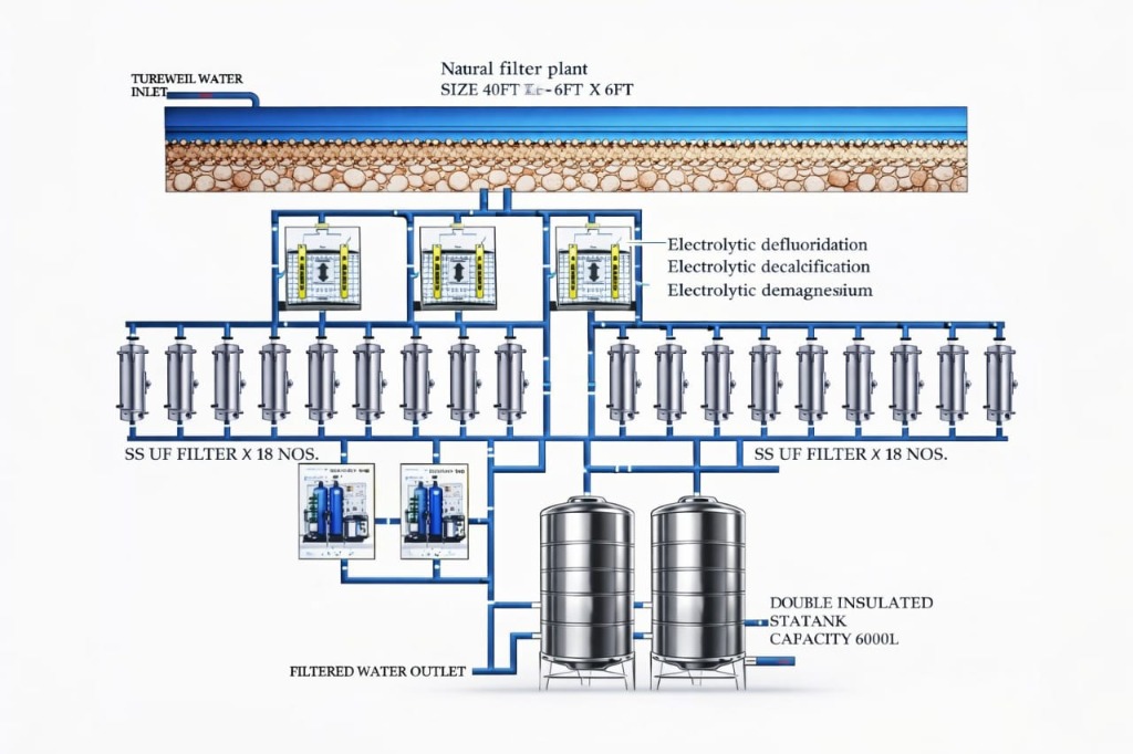 Natural Water Filtration Plant Diagram